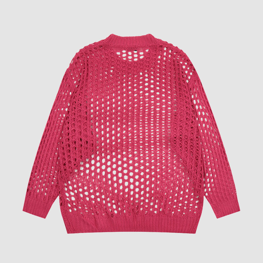 Style Core Aesthetics, New Style Trends Hollow Out Knit Sweater Style Core Aesthetics, New Style Trends Hollow Out Knit Sweater