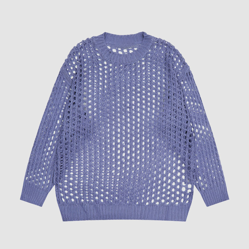 Style Core Aesthetics, New Style Trends Hollow Out Knit Sweater Style Core Aesthetics, New Style Trends Hollow Out Knit Sweater