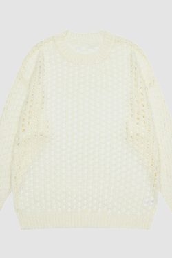 Style Core Aesthetics, New Style Trends Hollow Out Knit Sweater