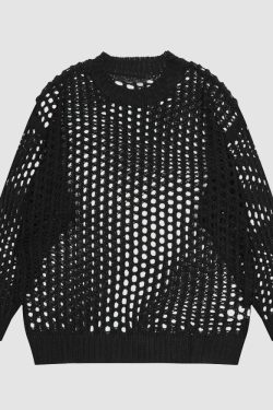 Style Core Aesthetics, New Style Trends Hollow Out Knit Sweater
