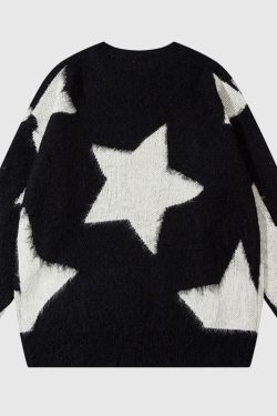 Style Core Aesthetics, New Style Trends Hollow Out Star Design Pullover