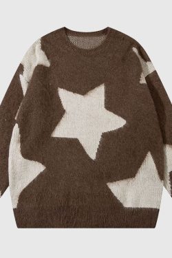 Style Core Aesthetics, New Style Trends Hollow Out Star Design Pullover