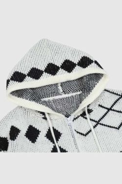 Style Core Aesthetics, New Style Trends Hooded Christmas Knit Cardigan