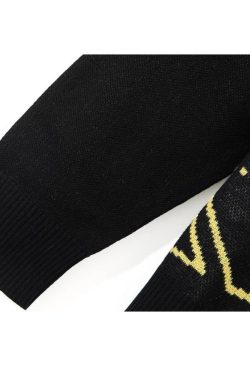 Style Core Aesthetics, New Style Trends Horse Graffiti Color Block Sweater