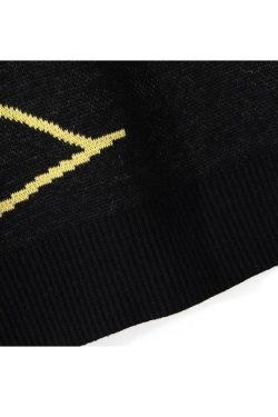 Style Core Aesthetics, New Style Trends Horse Graffiti Color Block Sweater