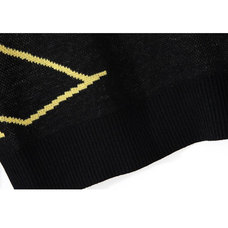 Style Core Aesthetics, New Style Trends Horse Graffiti Color Block Sweater Style Core Aesthetics, New Style Trends Horse Graffiti Color Block Sweater