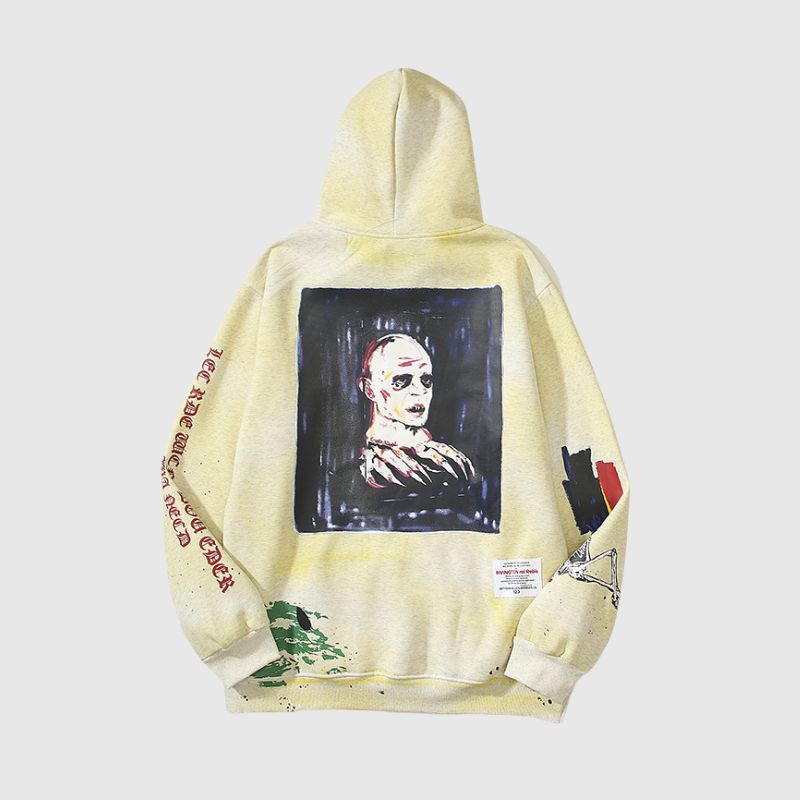 Style Core Aesthetics, New Style Trends Hyakki Graffiti Print Hoodie Style Core Aesthetics, New Style Trends Hyakki Graffiti Print Hoodie