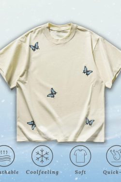 Style Core Aesthetics, New Style Trends Ice Silk Butterfly Tee