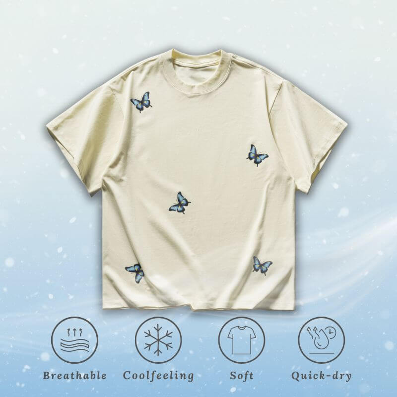 Style Core Aesthetics, New Style Trends Ice Silk Butterfly Tee Style Core Aesthetics, New Style Trends Ice Silk Butterfly Tee