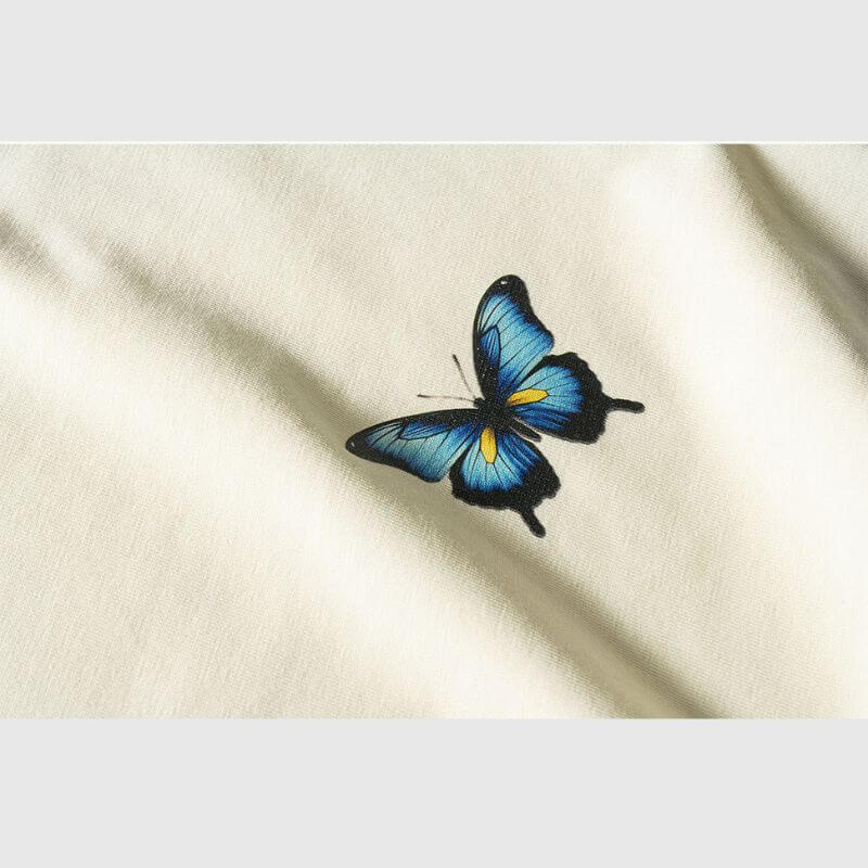Style Core Aesthetics, New Style Trends Ice Silk Butterfly Tee Style Core Aesthetics, New Style Trends Ice Silk Butterfly Tee