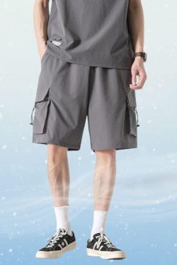 Style Core Aesthetics, New Style Trends Ice Silk Cargo Shorts