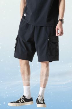 Style Core Aesthetics, New Style Trends Ice Silk Cargo Shorts