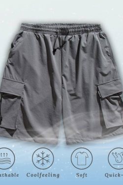 Style Core Aesthetics, New Style Trends Ice Silk Cargo Shorts
