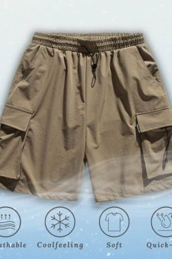 Style Core Aesthetics, New Style Trends Ice Silk Cargo Shorts