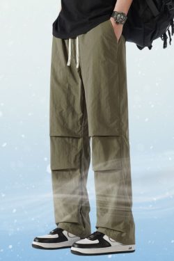 Style Core Aesthetics, New Style Trends Ice Silk Parachute Pants