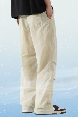 Style Core Aesthetics, New Style Trends Ice Silk Parachute Pants
