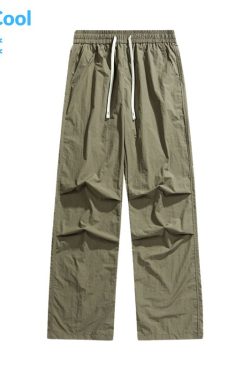 Style Core Aesthetics, New Style Trends Ice Silk Parachute Pants