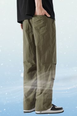 Style Core Aesthetics, New Style Trends Ice Silk Parachute Pants