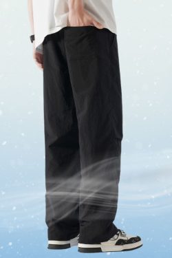 Style Core Aesthetics, New Style Trends Ice Silk Parachute Pants