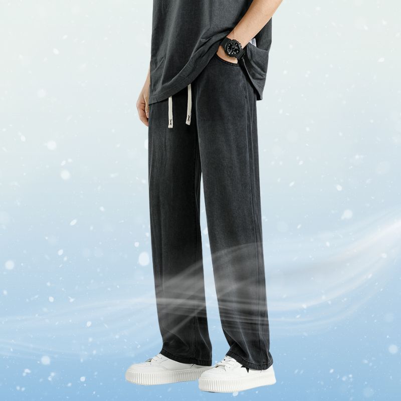 Style Core Aesthetics, New Style Trends Ice Silk Solid Jeans Style Core Aesthetics, New Style Trends Ice Silk Solid Jeans