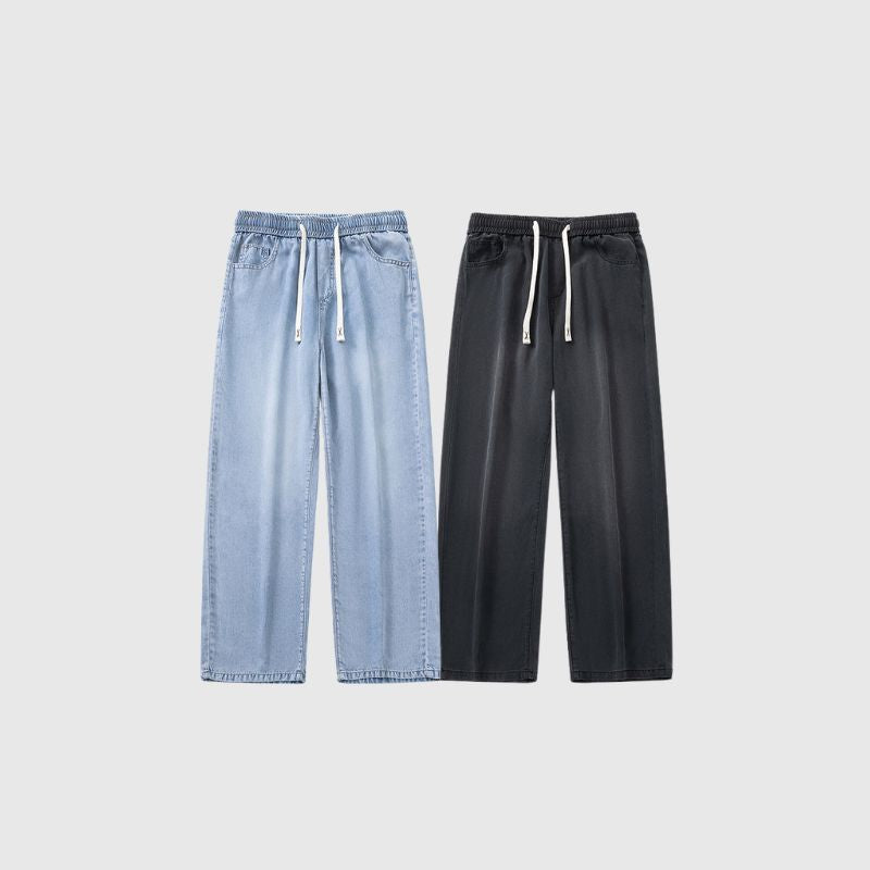 Style Core Aesthetics, New Style Trends Ice Silk Solid Jeans Style Core Aesthetics, New Style Trends Ice Silk Solid Jeans