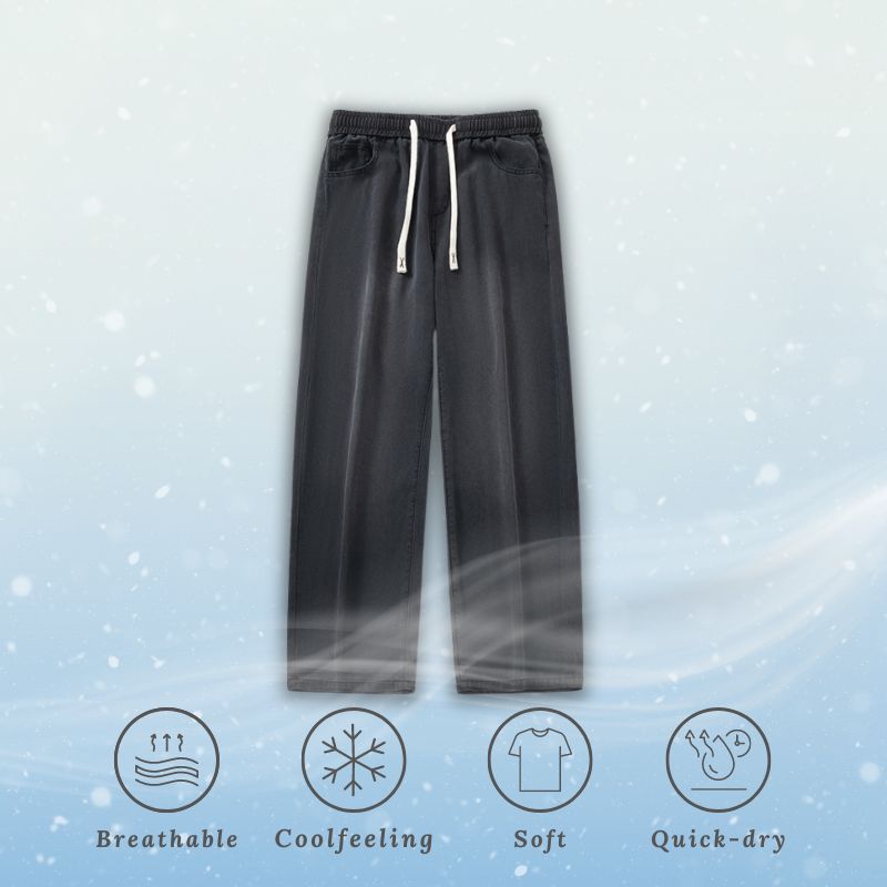 Style Core Aesthetics, New Style Trends Ice Silk Solid Jeans Style Core Aesthetics, New Style Trends Ice Silk Solid Jeans