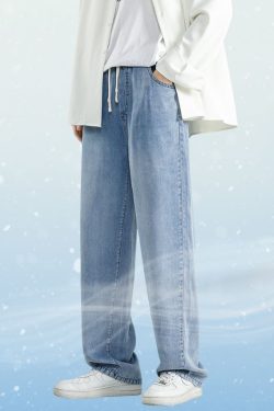 Style Core Aesthetics, New Style Trends Ice Silk Solid Jeans