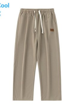 Style Core Aesthetics, New Style Trends Ice Silk Solid Pants