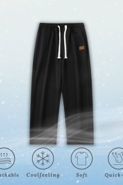 Style Core Aesthetics, New Style Trends Ice Silk Solid Pants