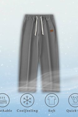 Style Core Aesthetics, New Style Trends Ice Silk Solid Pants