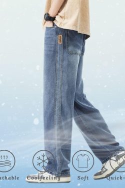 Style Core Aesthetics, New Style Trends Ice Silk Straight Jeans