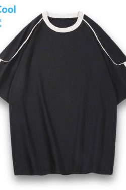 Style Core Aesthetics, New Style Trends Ice Silk Stripe Contrast Tee