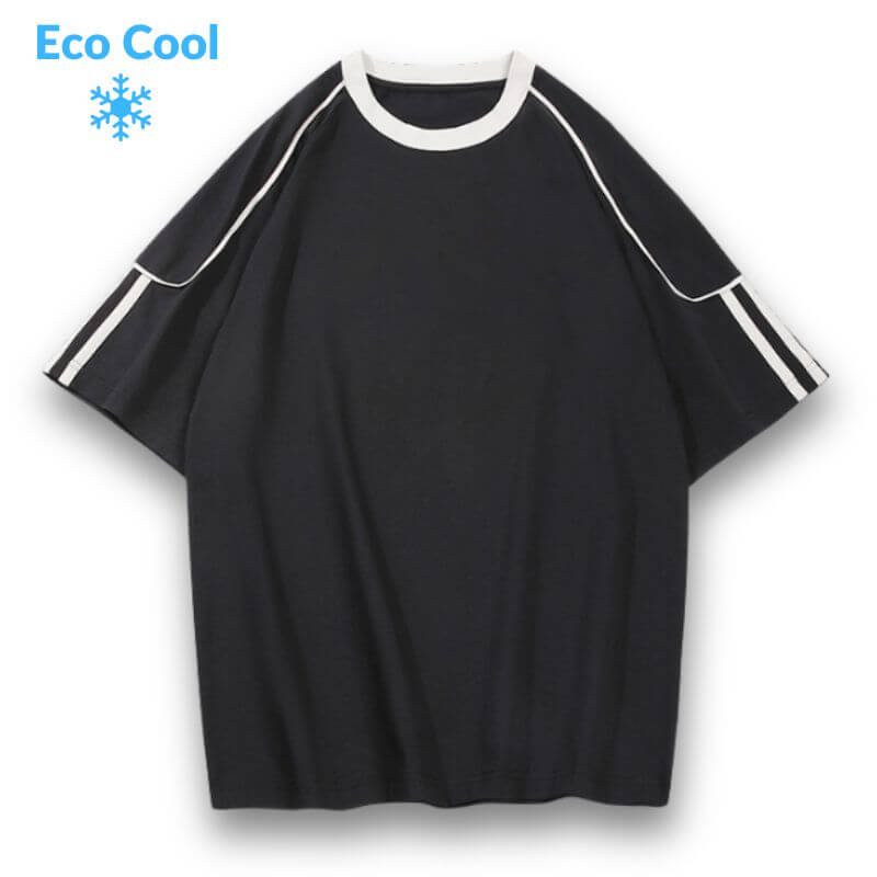 Style Core Aesthetics, New Style Trends Ice Silk Stripe Contrast Tee Style Core Aesthetics, New Style Trends Ice Silk Stripe Contrast Tee