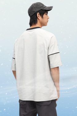 Style Core Aesthetics, New Style Trends Ice Silk Stripe Contrast Tee