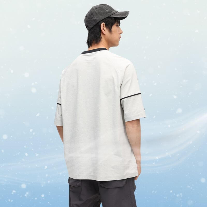 Style Core Aesthetics, New Style Trends Ice Silk Stripe Contrast Tee Style Core Aesthetics, New Style Trends Ice Silk Stripe Contrast Tee