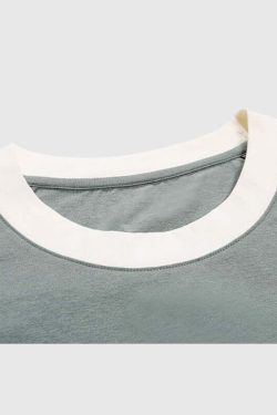 Style Core Aesthetics, New Style Trends Ice Silk Stripe Contrast Tee