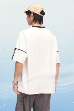 Style Core Aesthetics, New Style Trends Ice Silk Stripe Contrast Tee