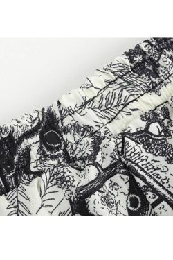 Style Core Aesthetics, New Style Trends Ink Painting Drawstring Pants