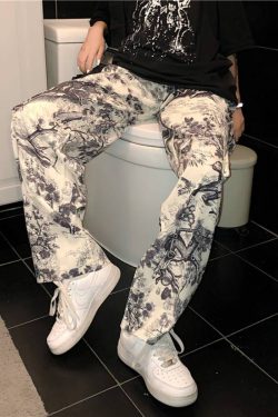 Style Core Aesthetics, New Style Trends Ink Painting Drawstring Pants