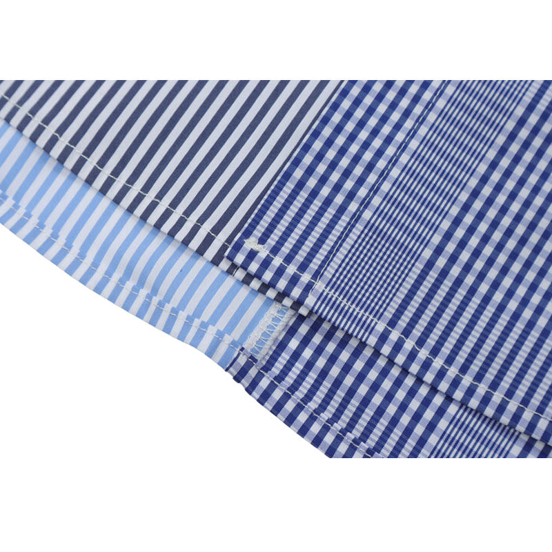 Style Core Aesthetics, New Style Trends Irregular Patch Stripe Shirts Style Core Aesthetics, New Style Trends Irregular Patch Stripe Shirts
