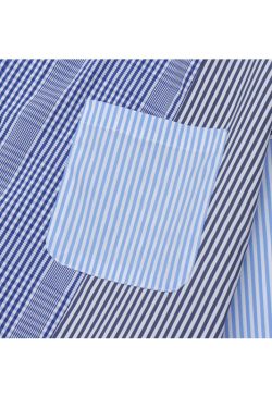 Style Core Aesthetics, New Style Trends Irregular Patch Stripe Shirts