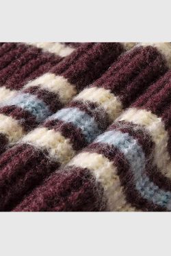 Style Core Aesthetics, New Style Trends Japanese Striped Knit Sweater