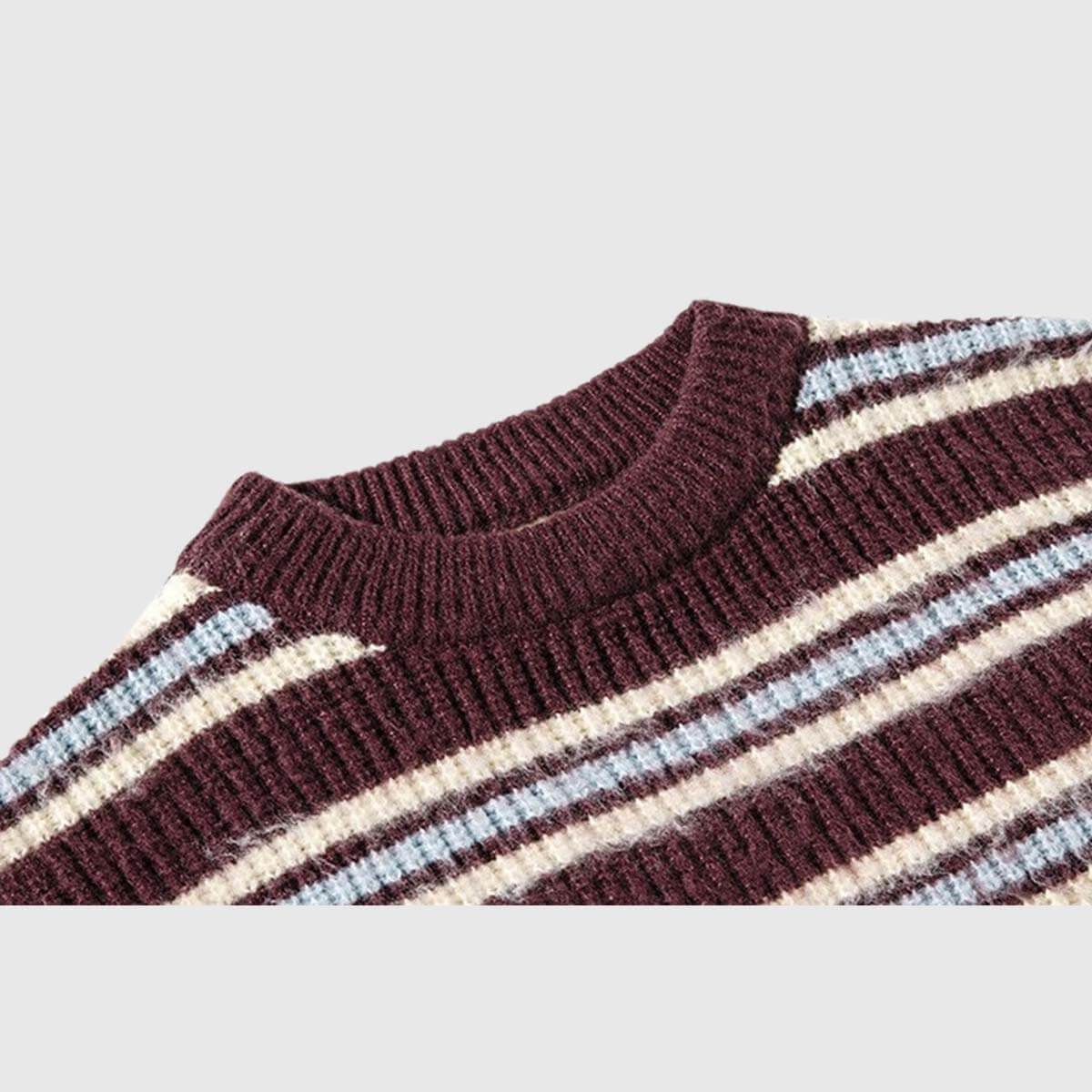 Style Core Aesthetics, New Style Trends Japanese Striped Knit Sweater Style Core Aesthetics, New Style Trends Japanese Striped Knit Sweater