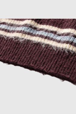 Style Core Aesthetics, New Style Trends Japanese Striped Knit Sweater