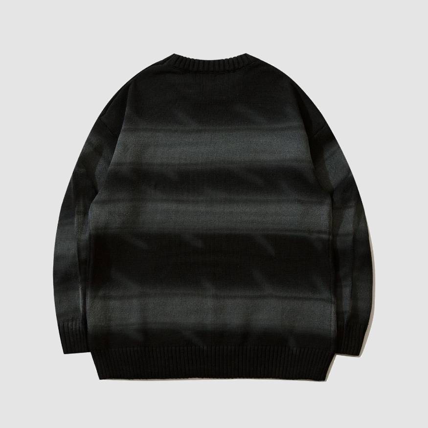 Style Core Aesthetics, New Style Trends Japanese Style Color Gradient Striped Sweater Style Core Aesthetics, New Style Trends Japanese Style Color Gradient Striped Sweater