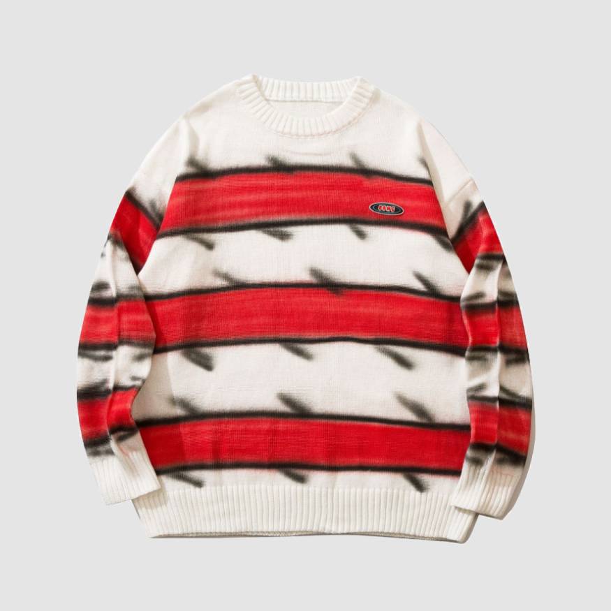 Style Core Aesthetics, New Style Trends Japanese Style Color Gradient Striped Sweater Style Core Aesthetics, New Style Trends Japanese Style Color Gradient Striped Sweater