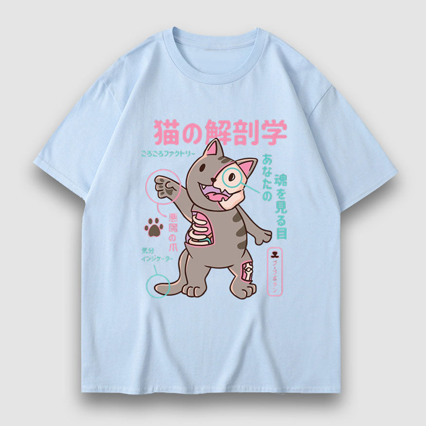 Style Core Aesthetics, New Style Trends Kitten Cartoon Print Tee Style Core Aesthetics, New Style Trends Kitten Cartoon Print Tee