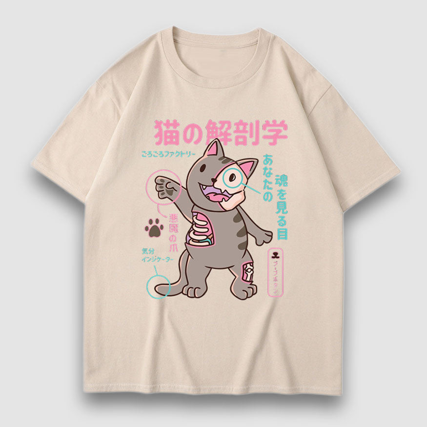 Style Core Aesthetics, New Style Trends Kitten Cartoon Print Tee Style Core Aesthetics, New Style Trends Kitten Cartoon Print Tee