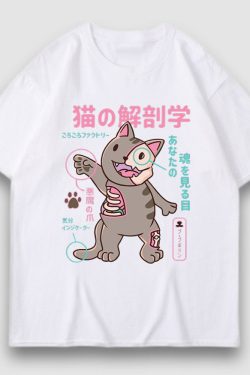 Style Core Aesthetics, New Style Trends Kitten Cartoon Print Tee