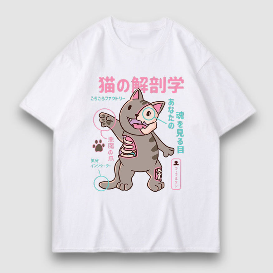 Style Core Aesthetics, New Style Trends Kitten Cartoon Print Tee Style Core Aesthetics, New Style Trends Kitten Cartoon Print Tee